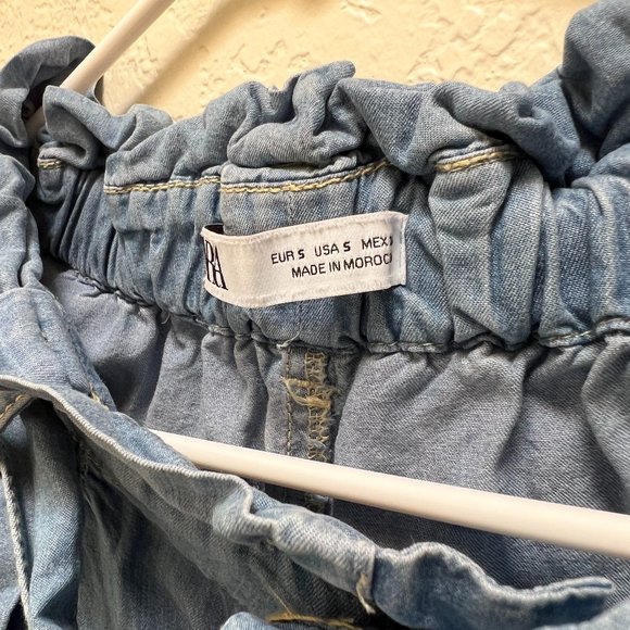 ZARA Wide Leg Belted Jeans - Women - Picture 3 of 4